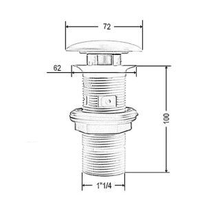 Донный клапан для раковины Artceram ACA038 42 00 petrolio